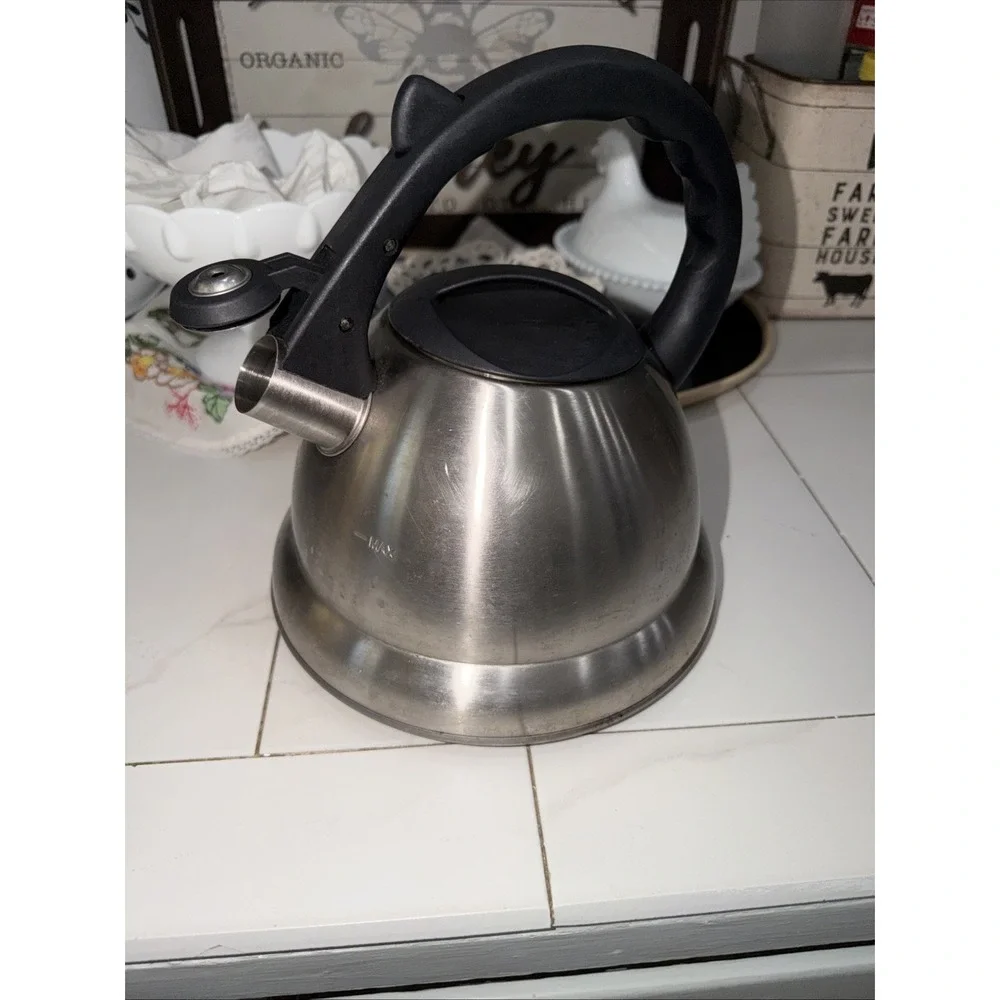 Whistling‎ Tea Kettle Stainless Teapot Induction, Gas, Electric Range Top Kettle